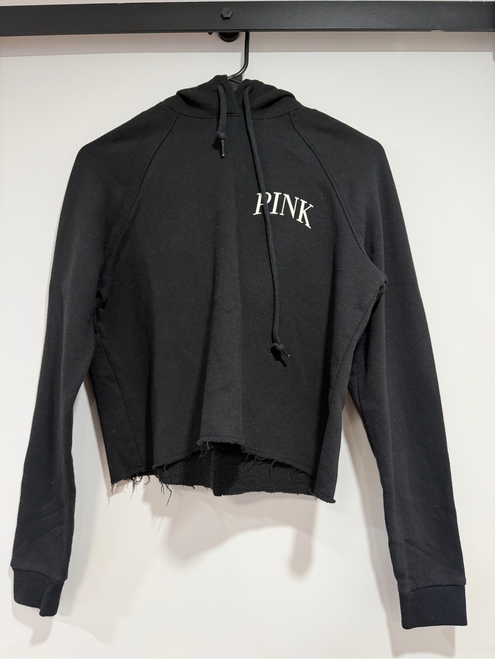 PINK Victoria's Secret Black Hooded Sweatshirt